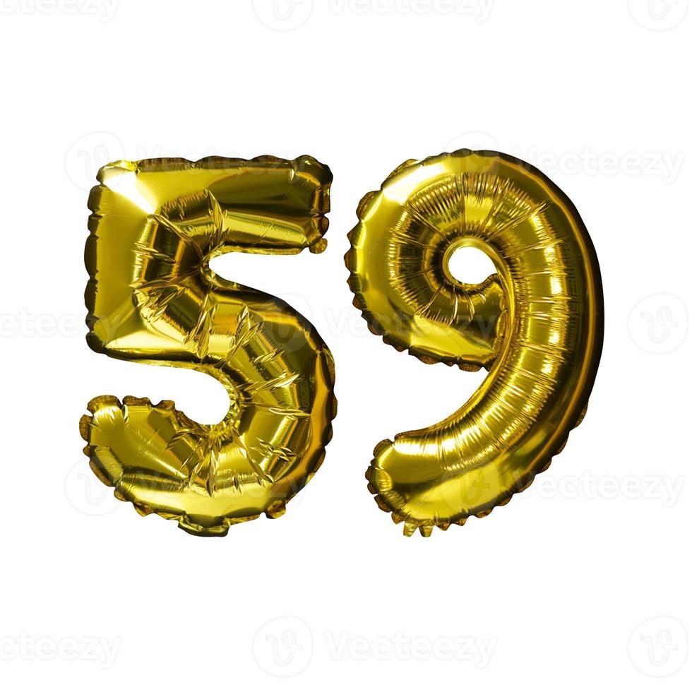 11 Golden number helium balloons isolated background. Realistic foil and latex balloons. design elements for party, event, birthday, anniversary and wedding. photo