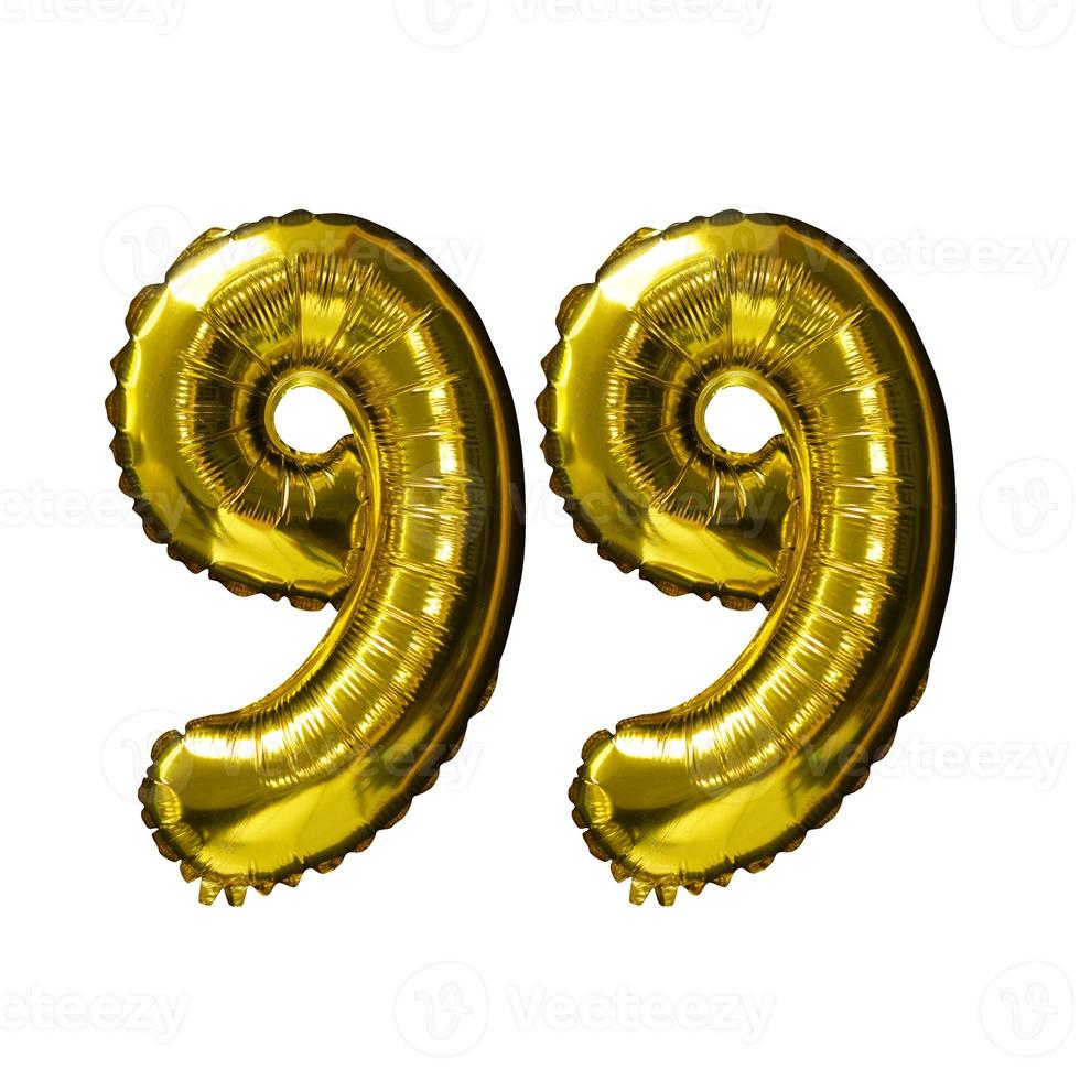 11 Golden number helium balloons isolated background. Realistic foil and latex balloons. design elements for party, event, birthday, anniversary and wedding. photo