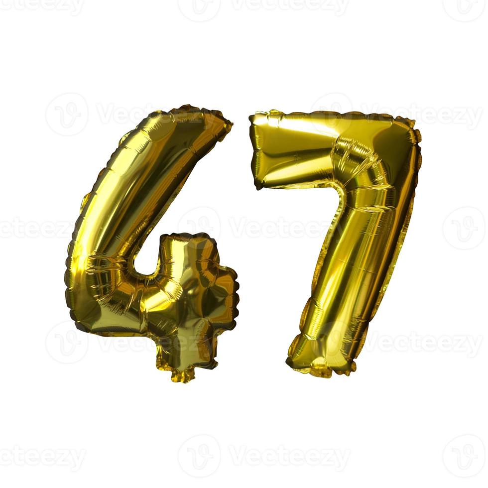 11 Golden number helium balloons isolated background. Realistic foil and latex balloons. design elements for party, event, birthday, anniversary and wedding. photo