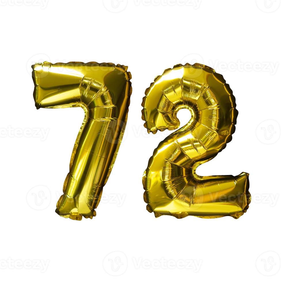 11 Golden number helium balloons isolated background. Realistic foil and latex balloons. design elements for party, event, birthday, anniversary and wedding. photo