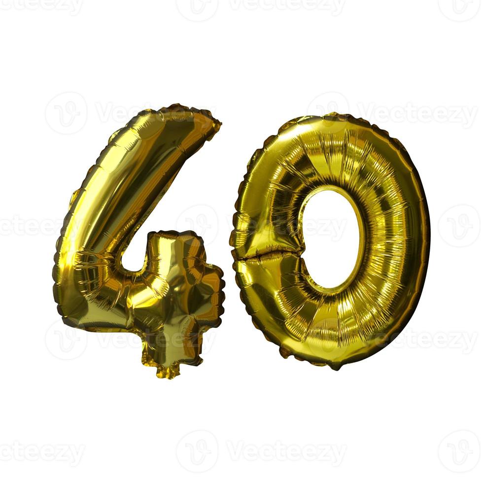 11 Golden number helium balloons isolated background. Realistic foil and latex balloons. design elements for party, event, birthday, anniversary and wedding. photo