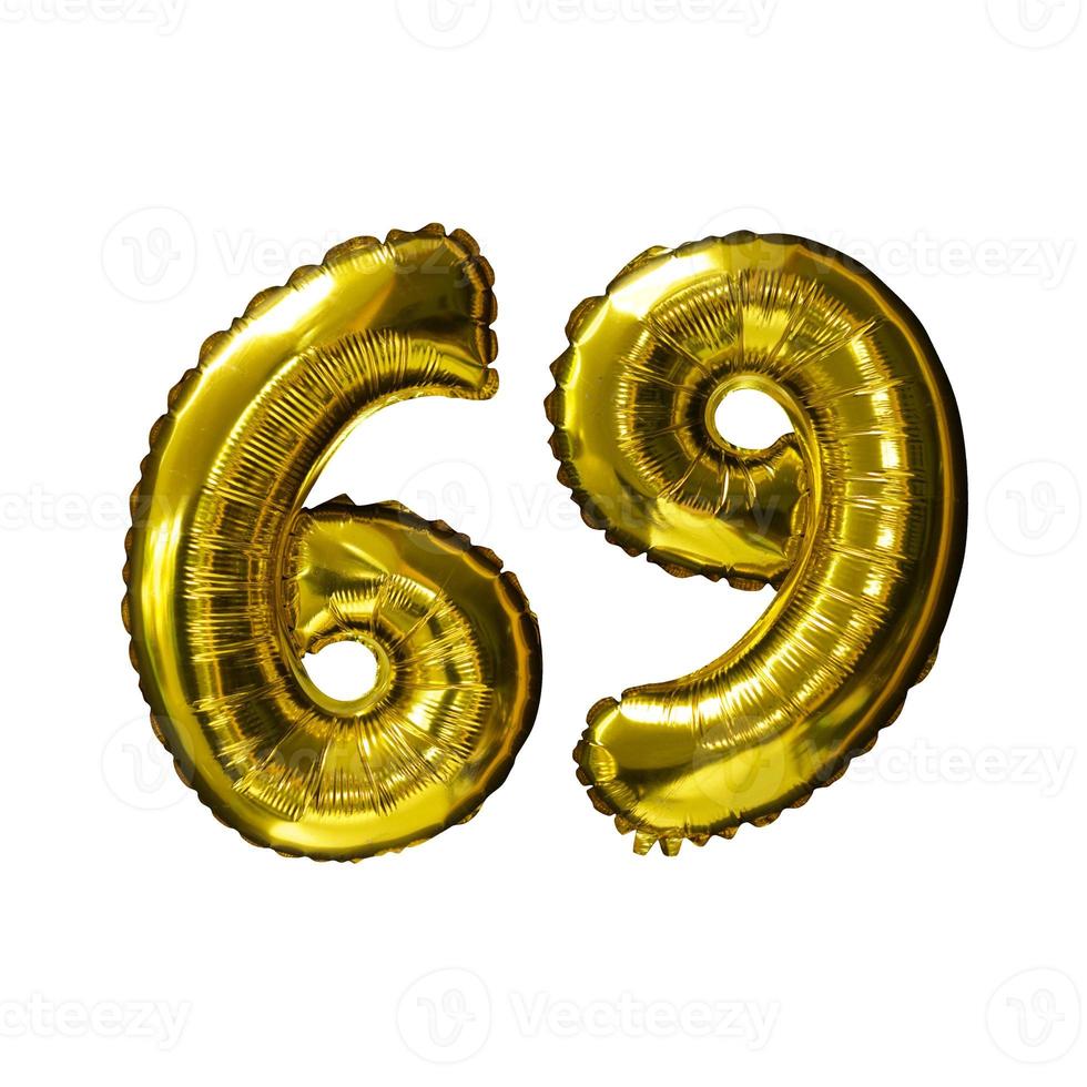 11 Golden number helium balloons isolated background. Realistic foil and latex balloons. design elements for party, event, birthday, anniversary and wedding. photo