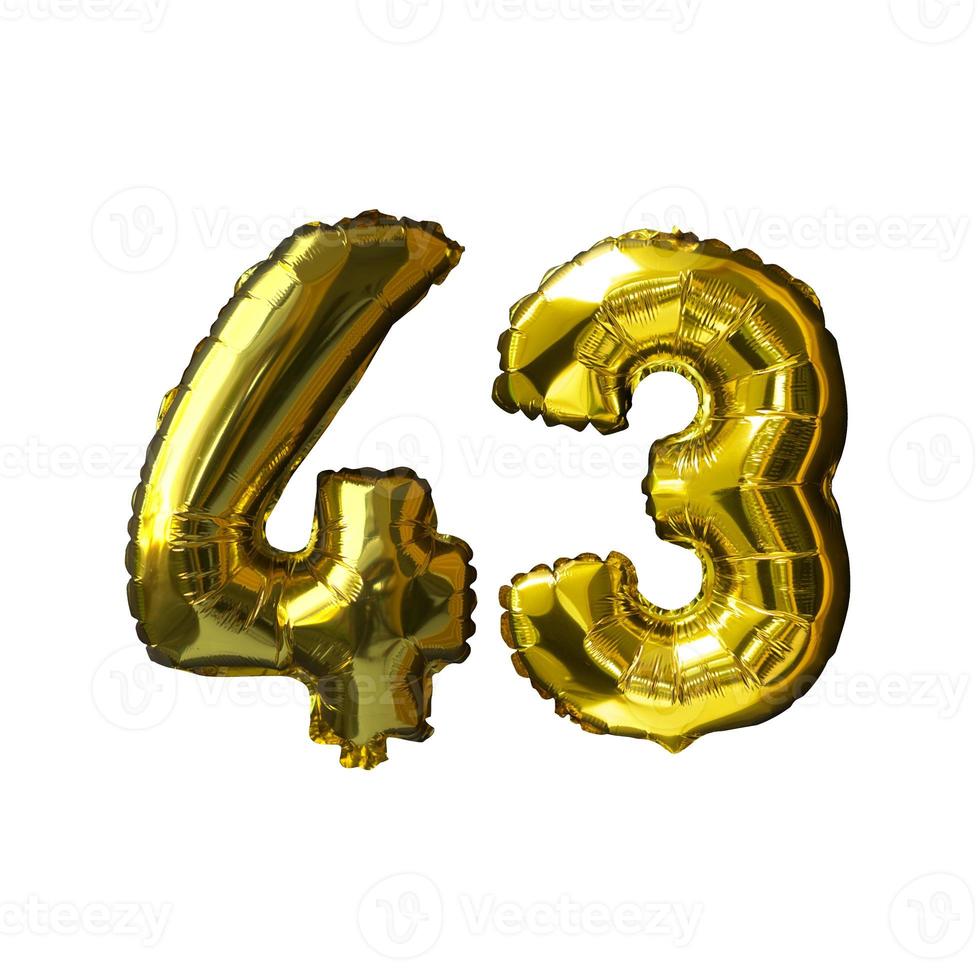 11 Golden number helium balloons isolated background. Realistic foil and latex balloons. design elements for party, event, birthday, anniversary and wedding. photo