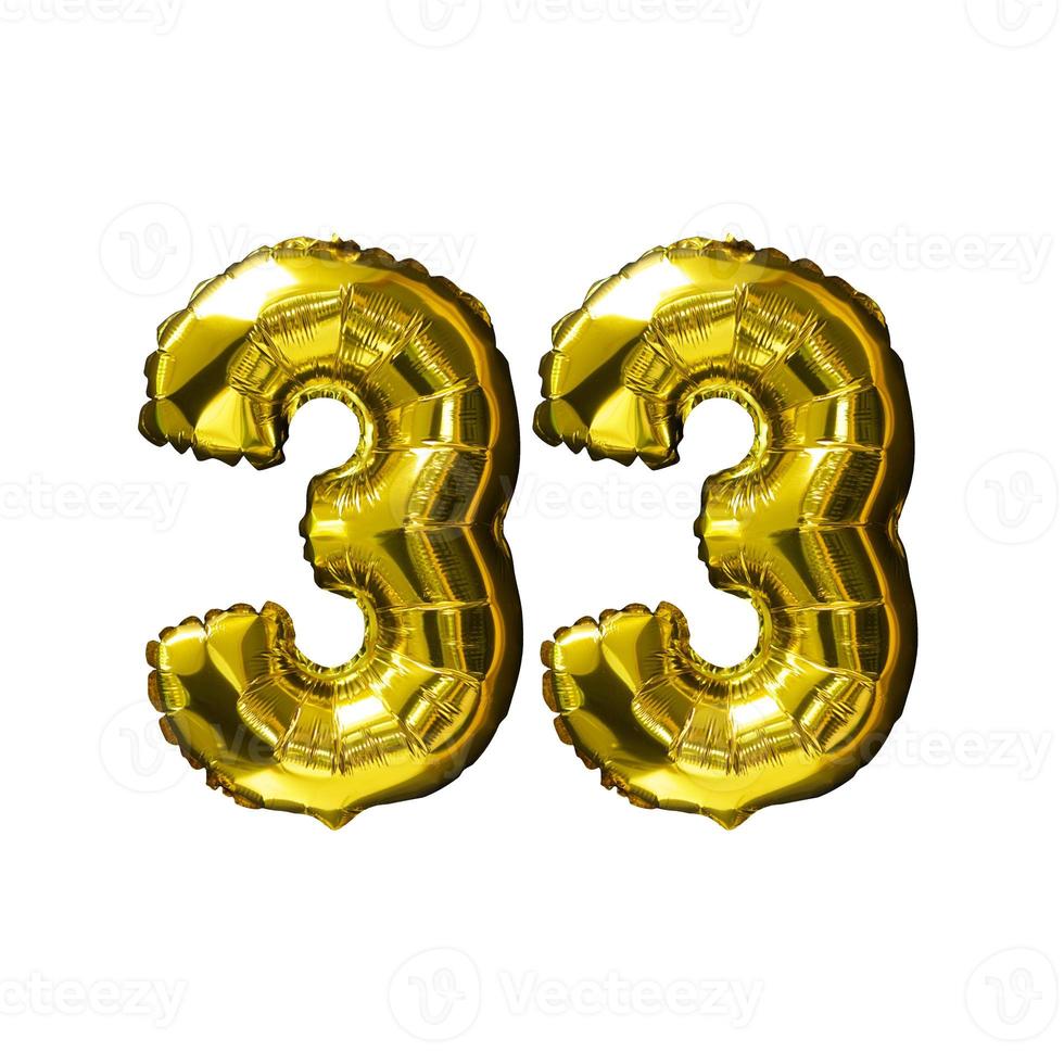 11 Golden number helium balloons isolated background. Realistic foil and latex balloons. design elements for party, event, birthday, anniversary and wedding. photo