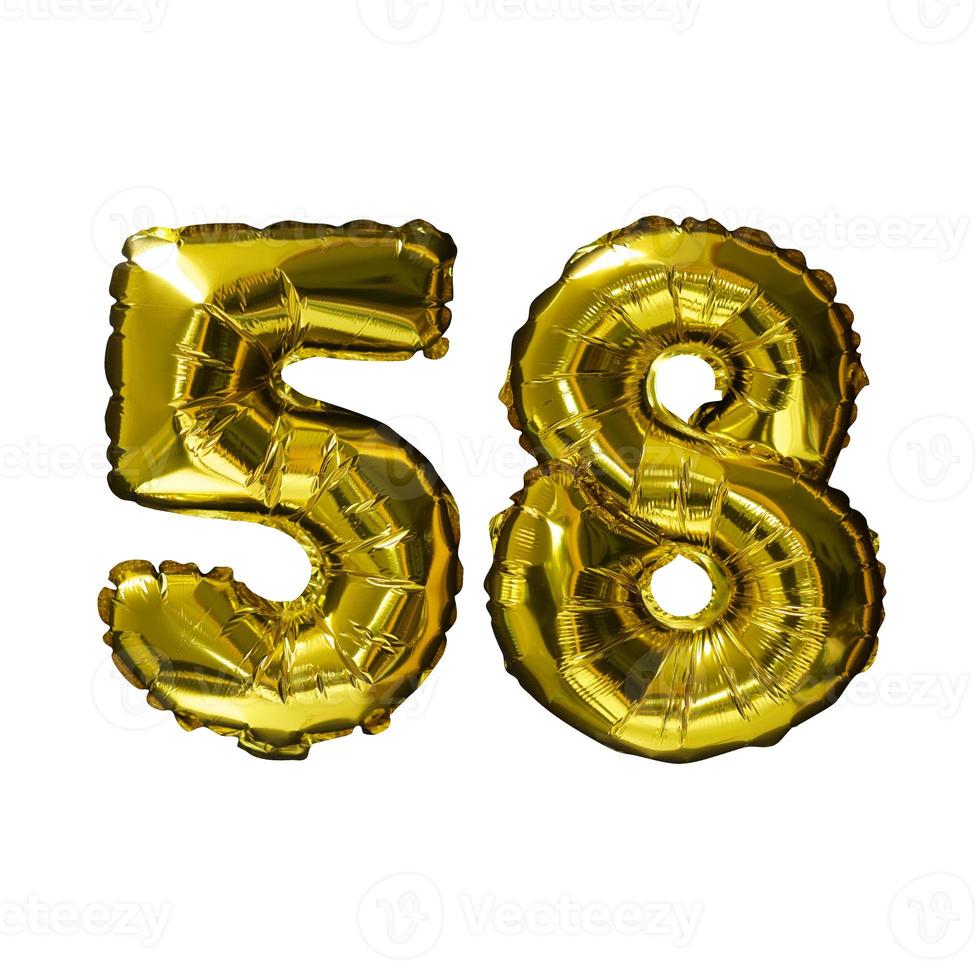 11 Golden number helium balloons isolated background. Realistic foil and latex balloons. design elements for party, event, birthday, anniversary and wedding. photo