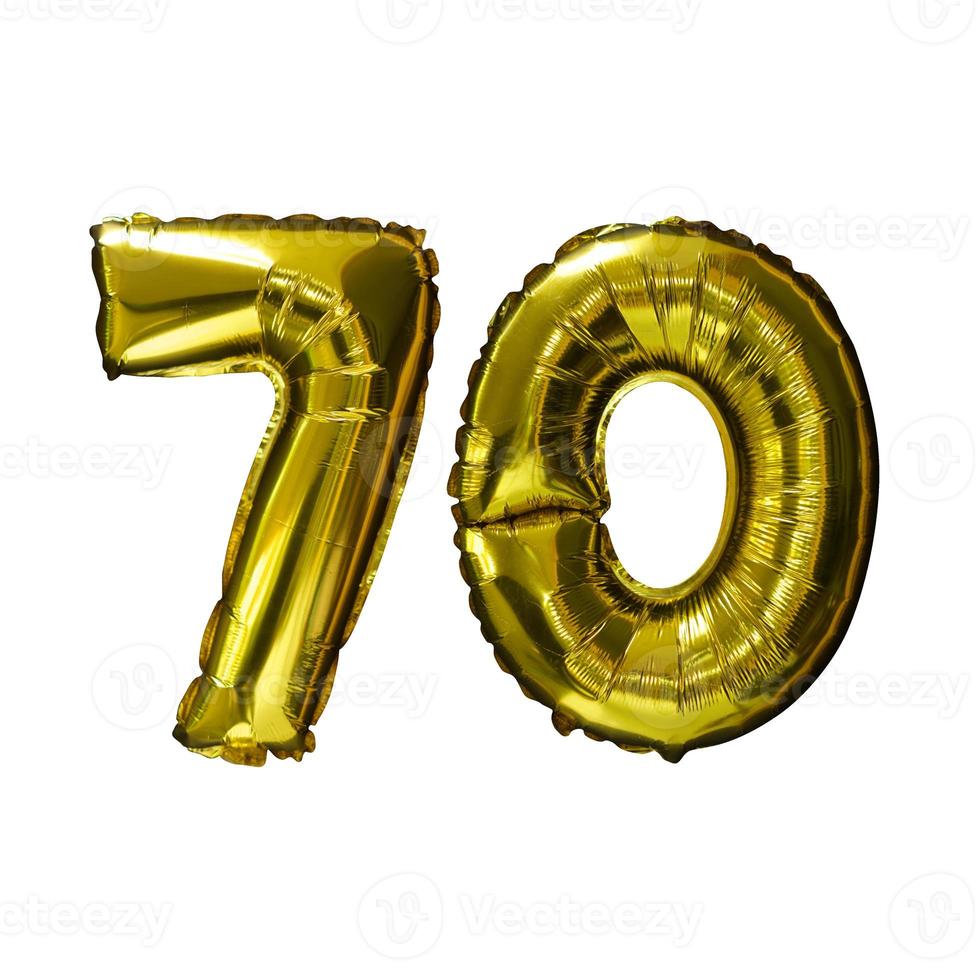 11 Golden number helium balloons isolated background. Realistic foil and latex balloons. design elements for party, event, birthday, anniversary and wedding. photo