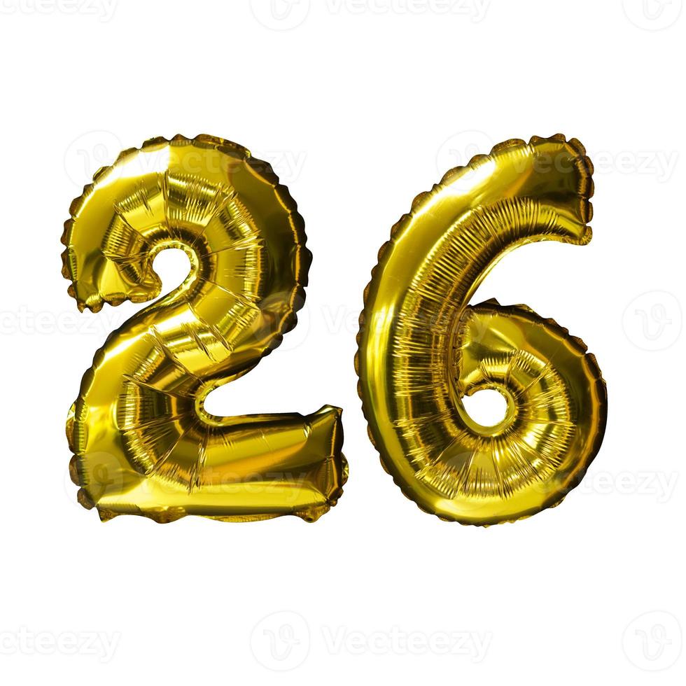 11 Golden number helium balloons isolated background. Realistic foil and latex balloons. design elements for party, event, birthday, anniversary and wedding. photo