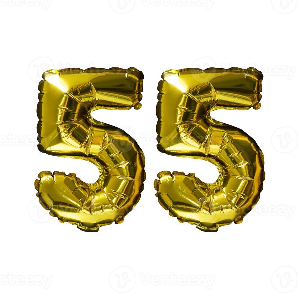 11 Golden number helium balloons isolated background. Realistic foil and latex balloons. design elements for party, event, birthday, anniversary and wedding. photo