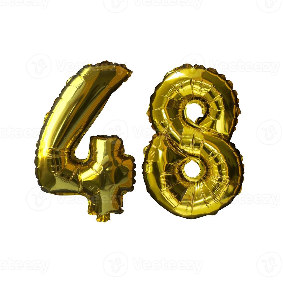 11 Golden number helium balloons isolated background. Realistic foil and latex balloons. design elements for party, event, birthday, anniversary and wedding. photo