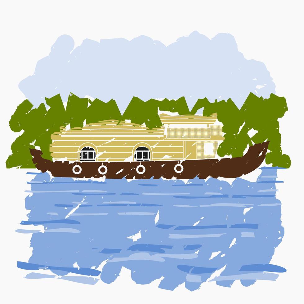 Boats and Buildings japanese Watercolor illustration of an Asian  traditional landscape painting with misty lakes on a white background.  20040665 Vector Art at Vecteezy