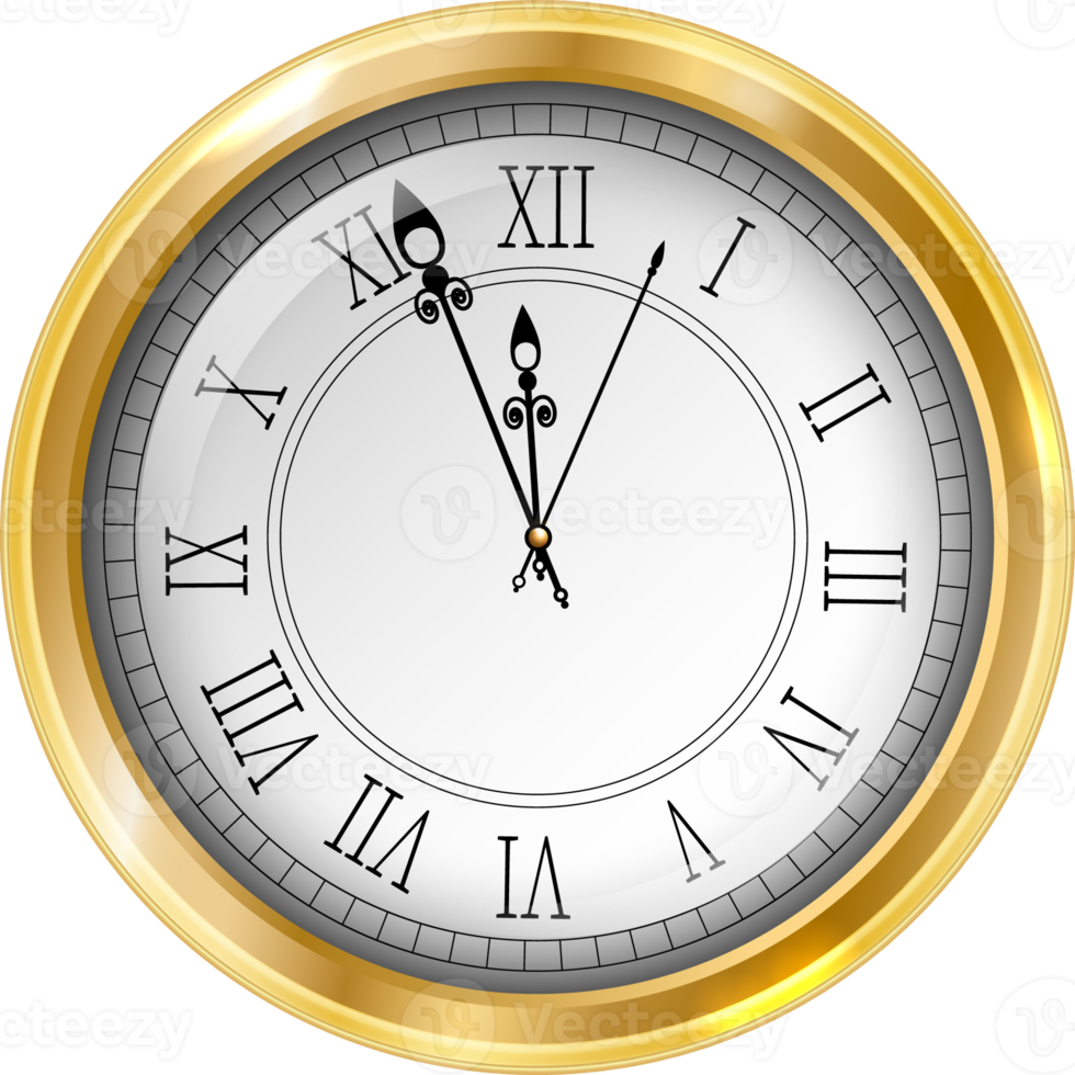 Golden manometer with roman numerals png