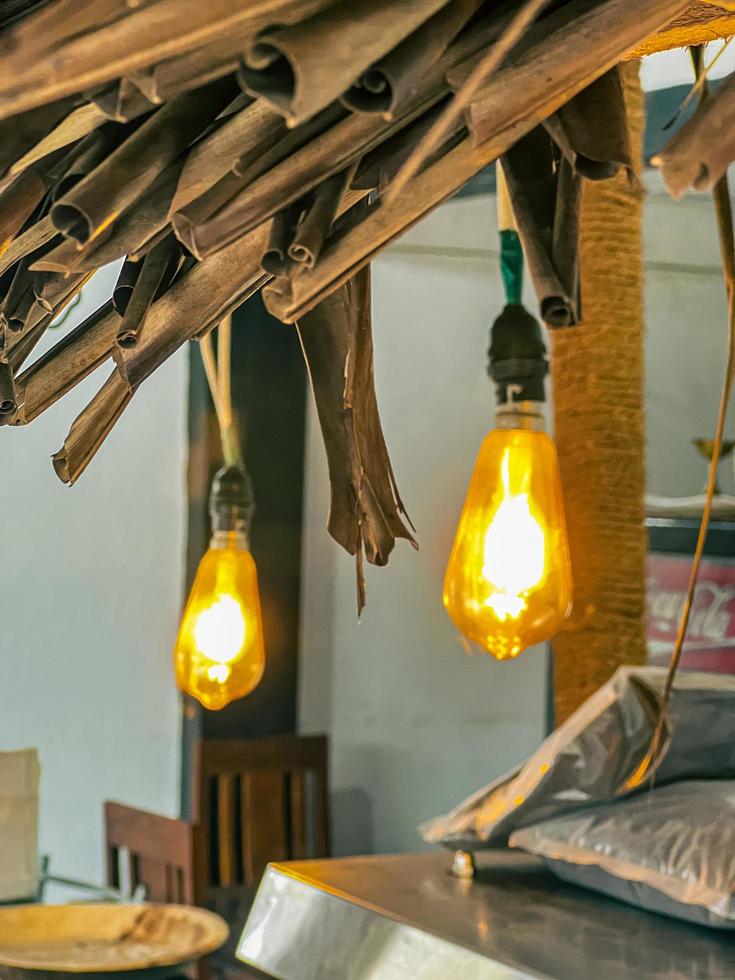 Old bulbs in a hut. photo