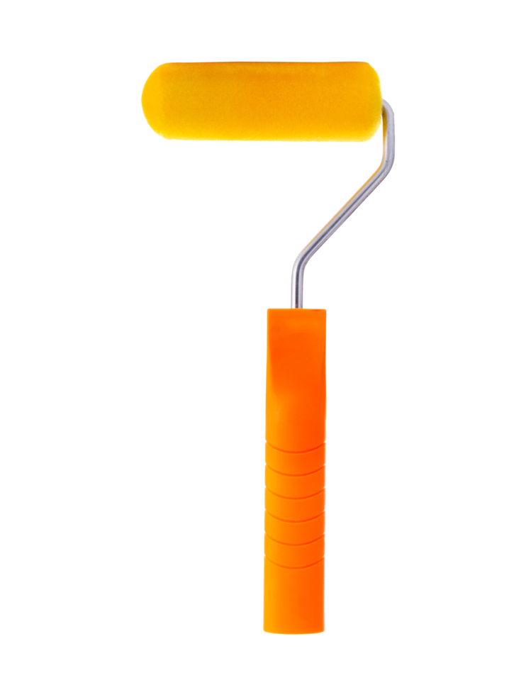 rouleau à peinture orange png