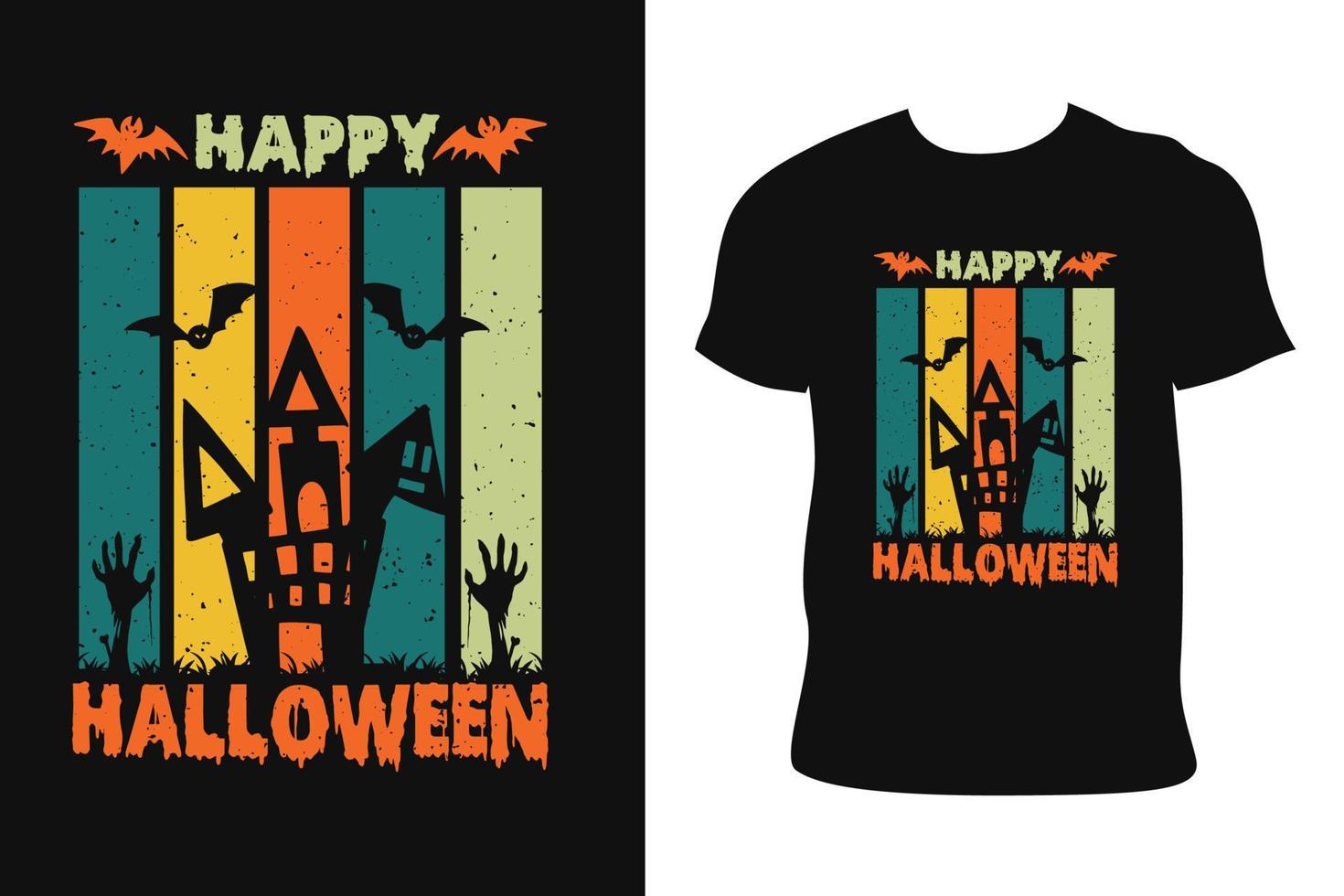HALLOWEEN T-SHIRT DESIGN. HALLOWEEN T-SHIRT. Halloween t-shirt free Vector. vector