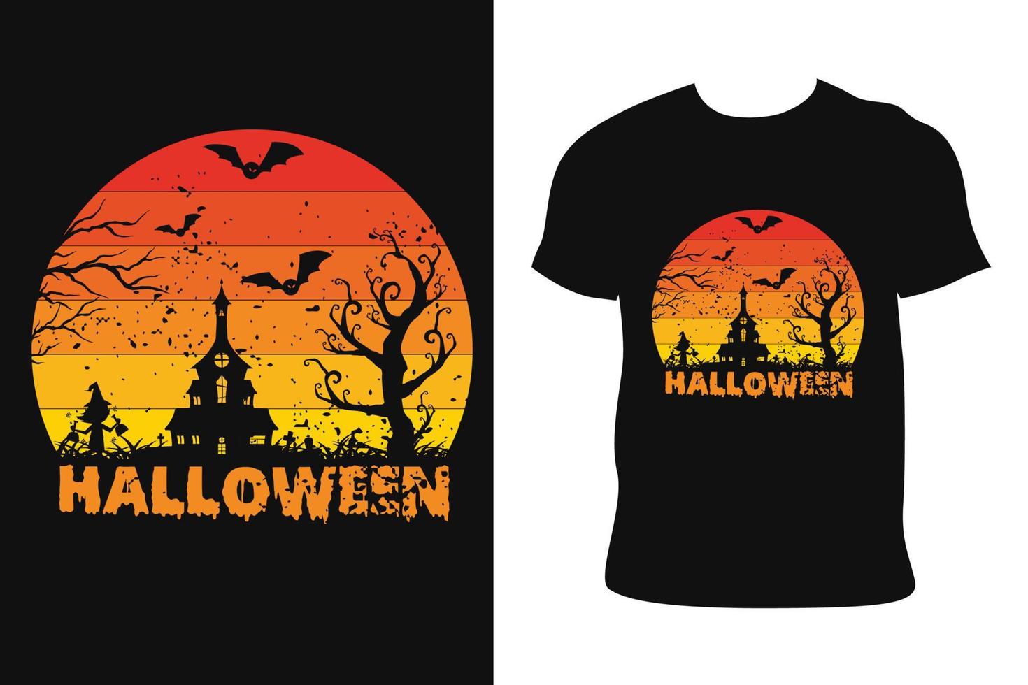 HALLOWEEN T-SHIRT DESIGN. HALLOWEEN T-SHIRT. Halloween t-shirt free Vector. vector