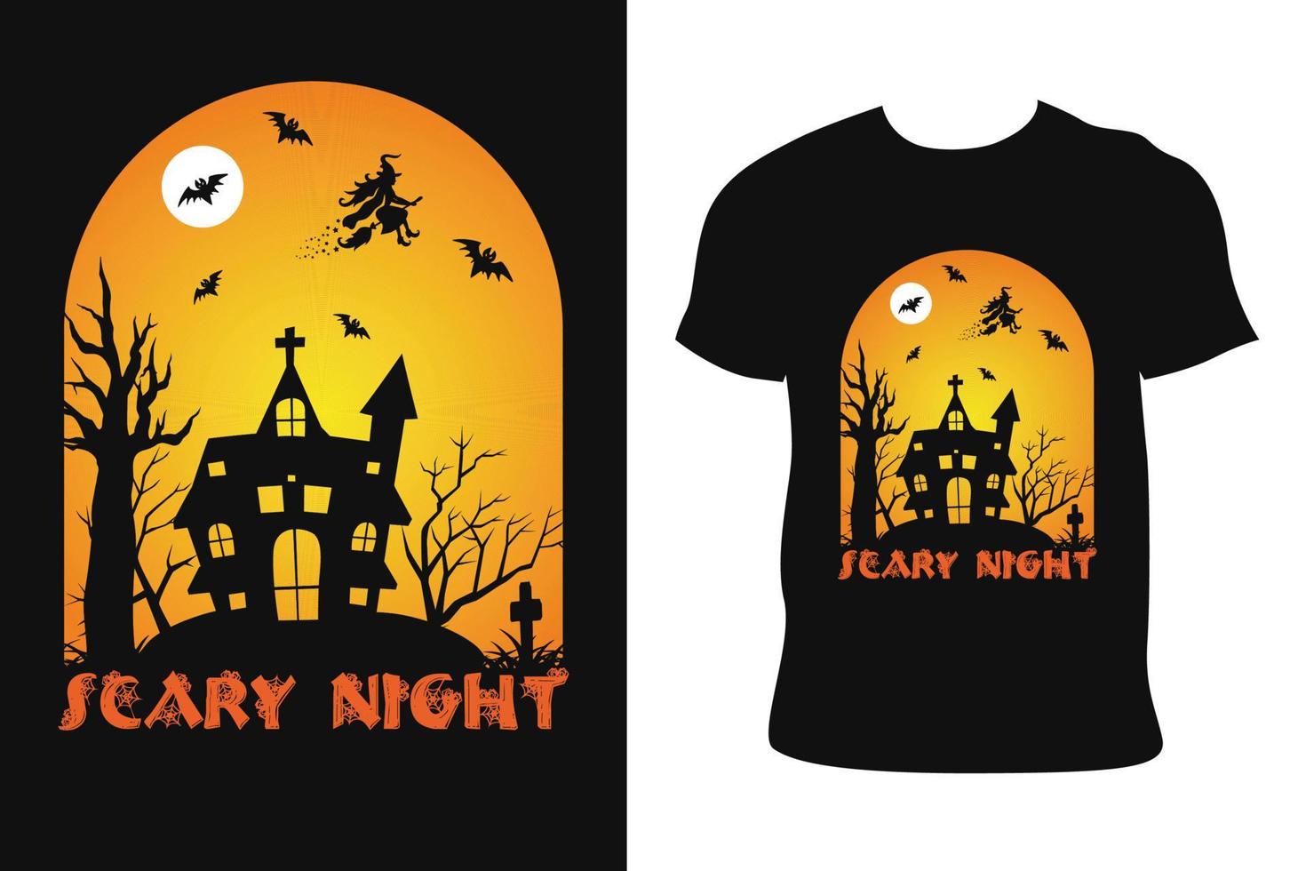 HALLOWEEN T-SHIRT DESIGN. HALLOWEEN T-SHIRT. Halloween t-shirt free Vector. vector