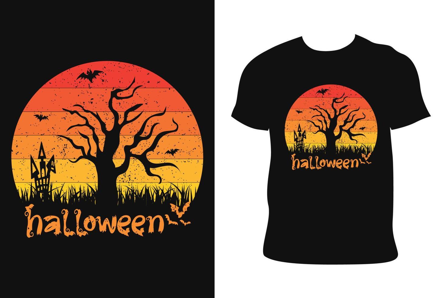 diseño de camiseta de halloween. camiseta de halloween vector libre de camiseta de halloween.