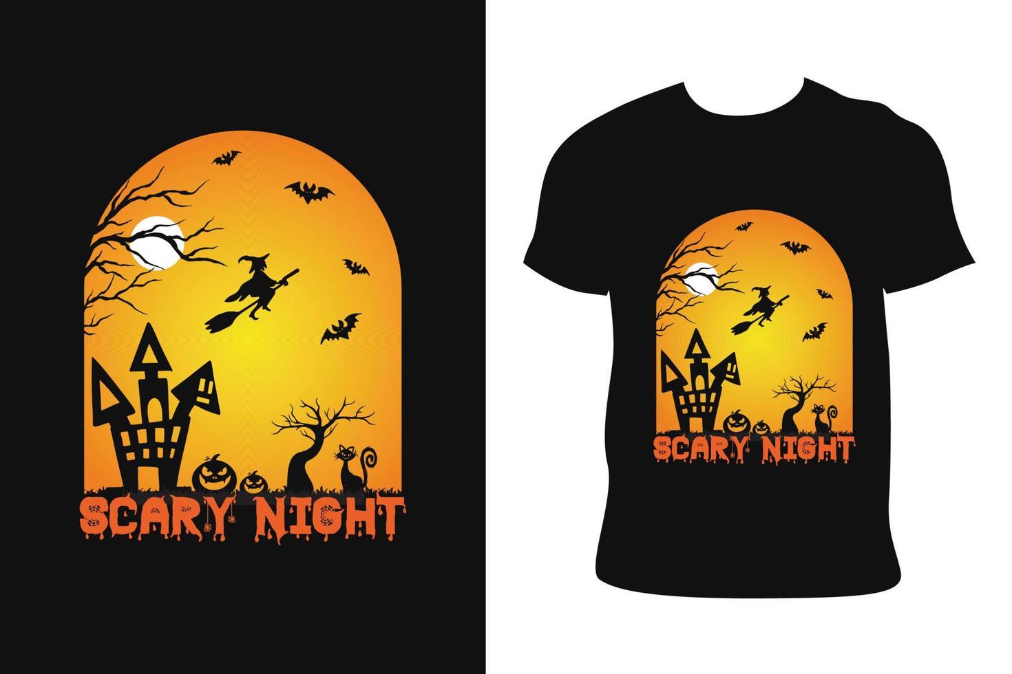 HALLOWEEN T-SHIRT DESIGN. HALLOWEEN T-SHIRT. Halloween t-shirt free Vector. vector