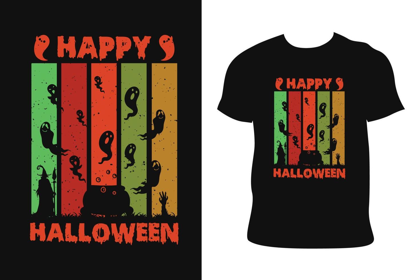 diseño de camiseta de halloween. camiseta de halloween vector libre de camiseta de halloween.