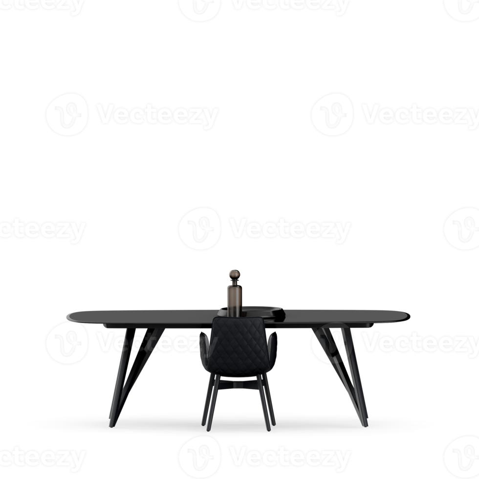 Isometric Table set front 3D render png