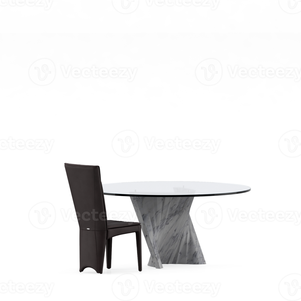 Isometric Table set front 3D render png