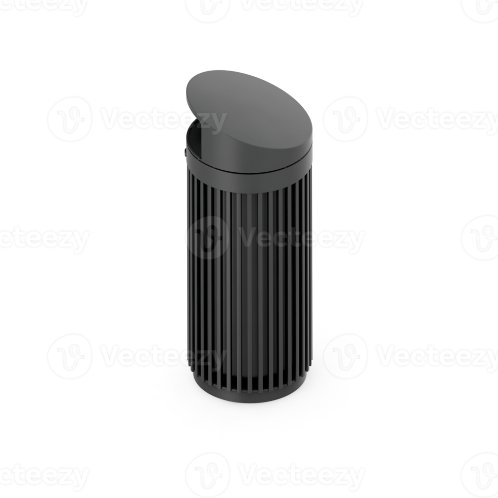 Isometric Trash Cans 3D Render png