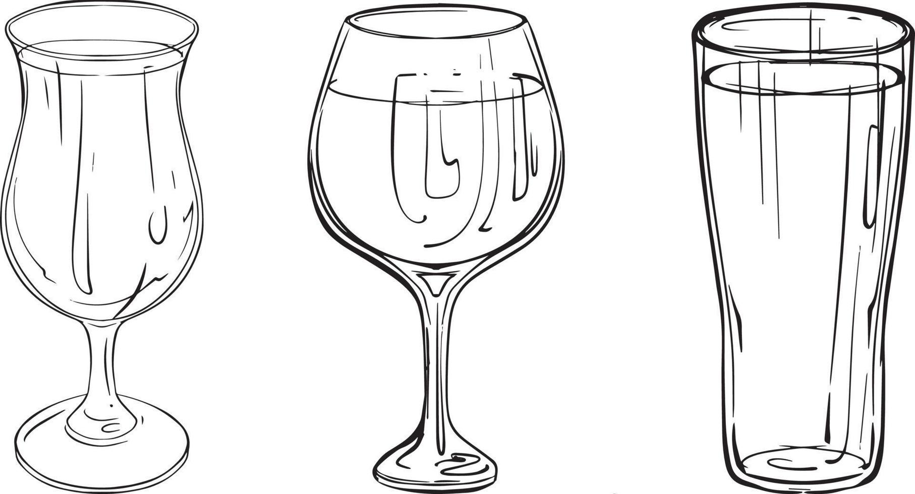 Set of glasses vector simple pattern
