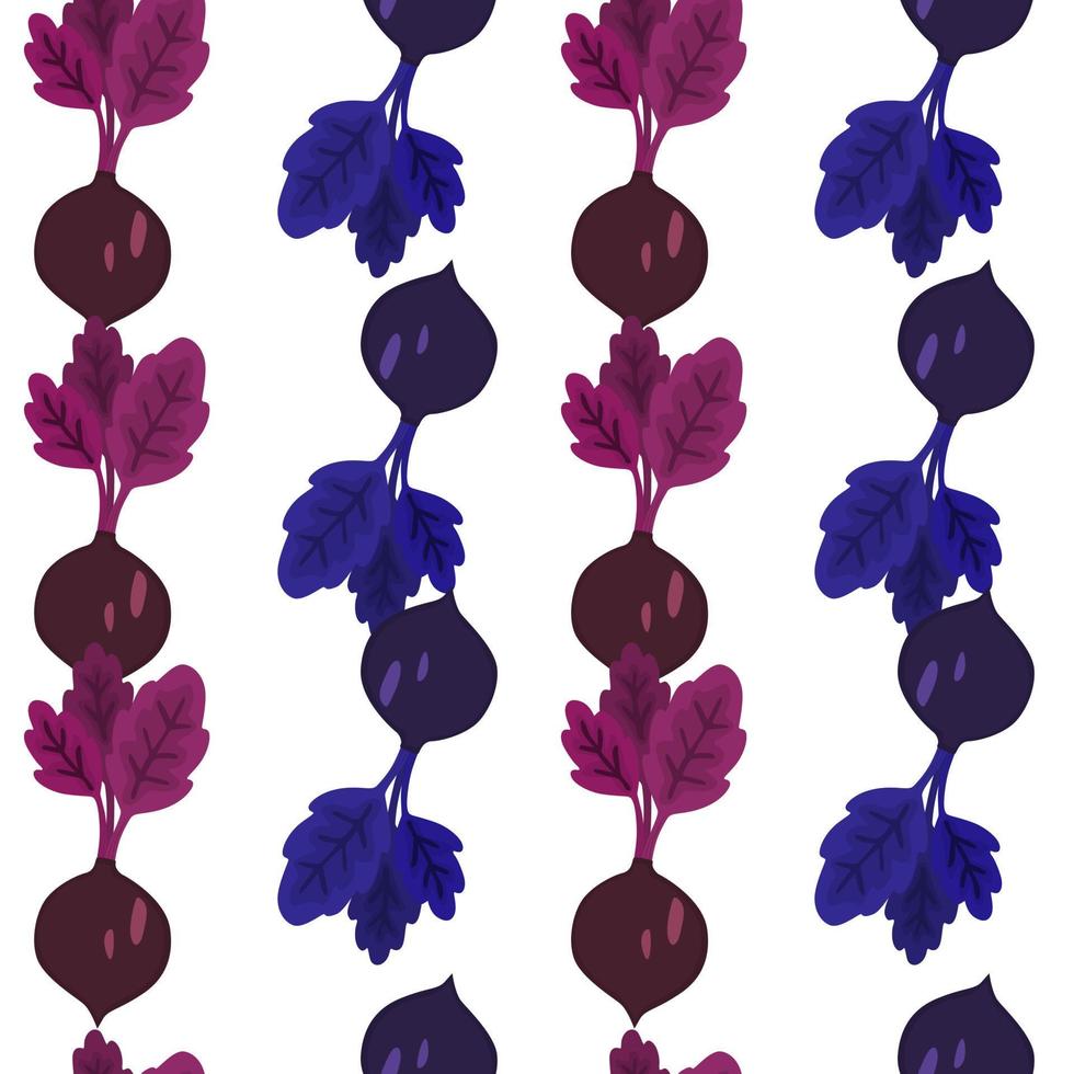 Hand drawn beet seamless pattern. Doodle beetroot wallpaper. vector
