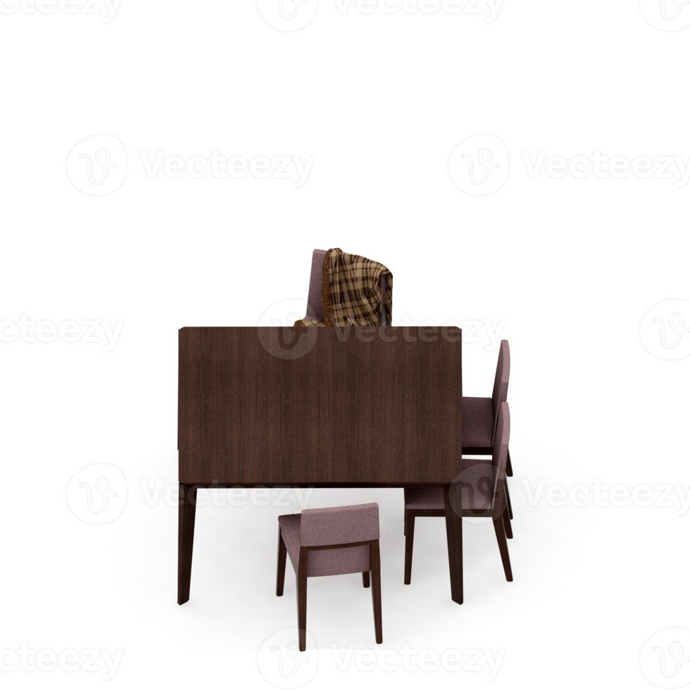 Isometric Table set Perspective 3D render png