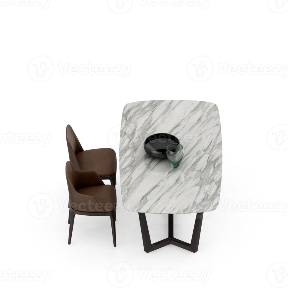 Isometric Table set Perspective 3D render png