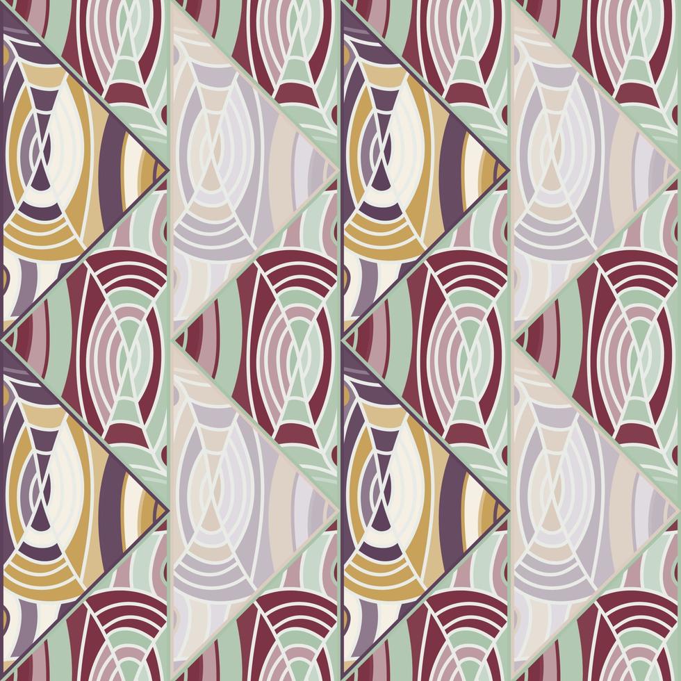 beautiful mosaic of lines seamless pattern in dodle style. Hand drawn abstract vintage ornament. vector