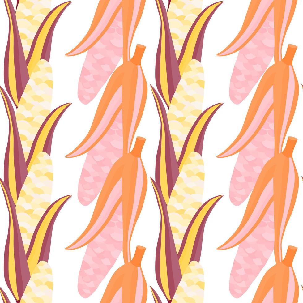 Corn plants seamless pattern. Corn cobs endless wallpaper. 13856340