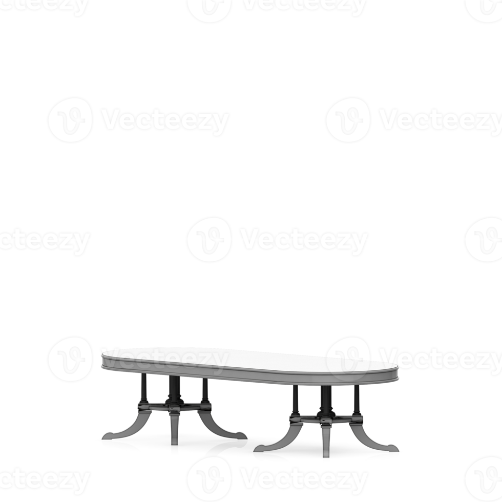 Isometric Table set front 3D render png
