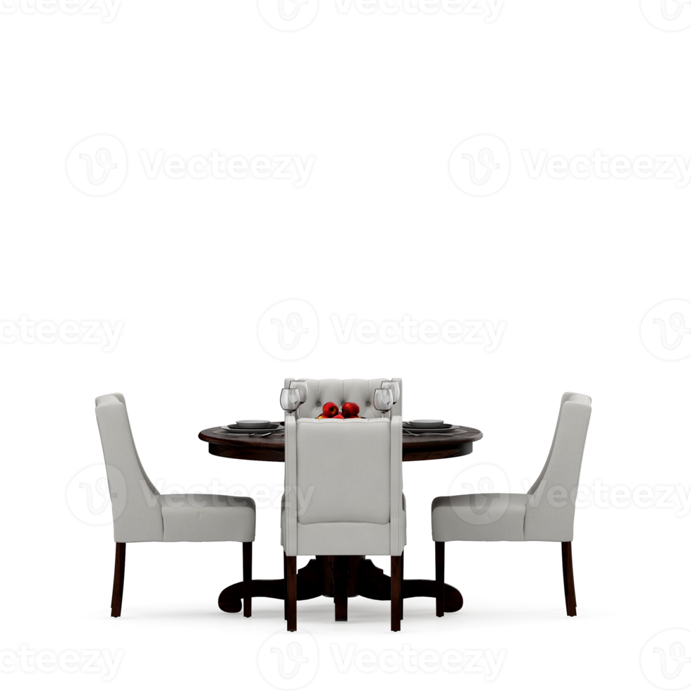 Isometric Table set Perspective 3D render png