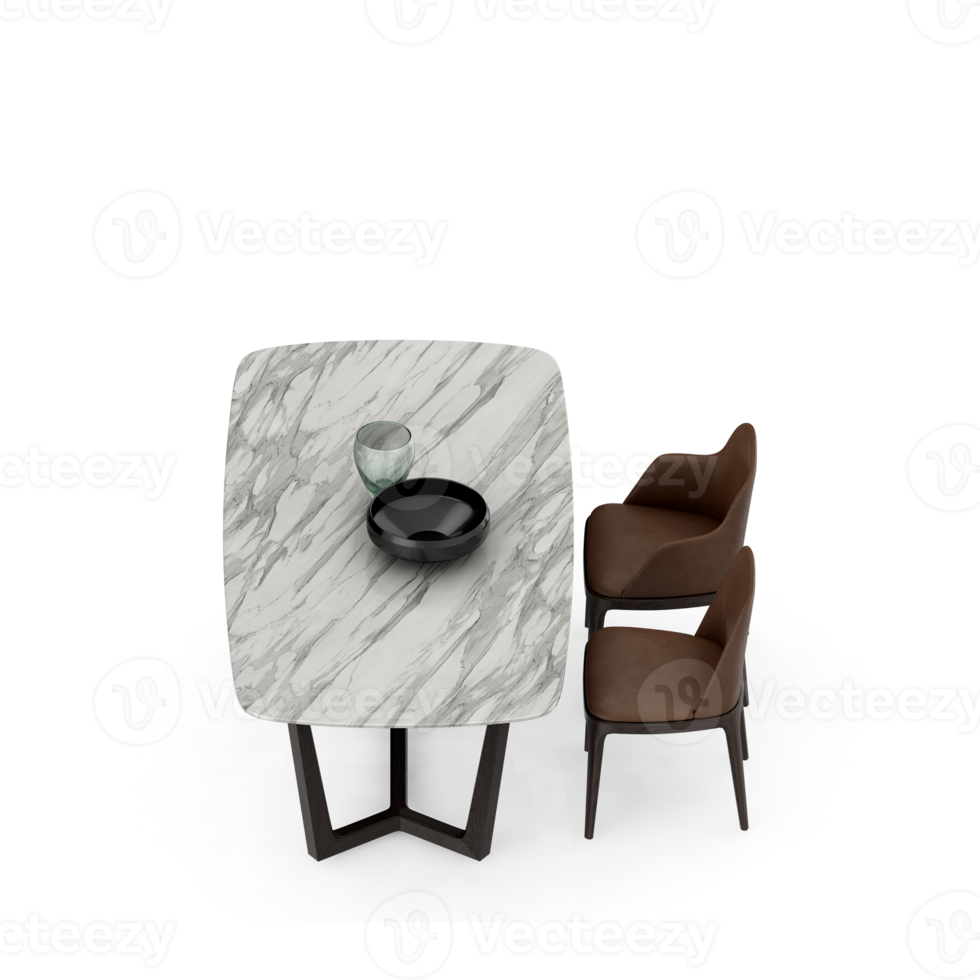 Isometric Table set Perspective 3D render png