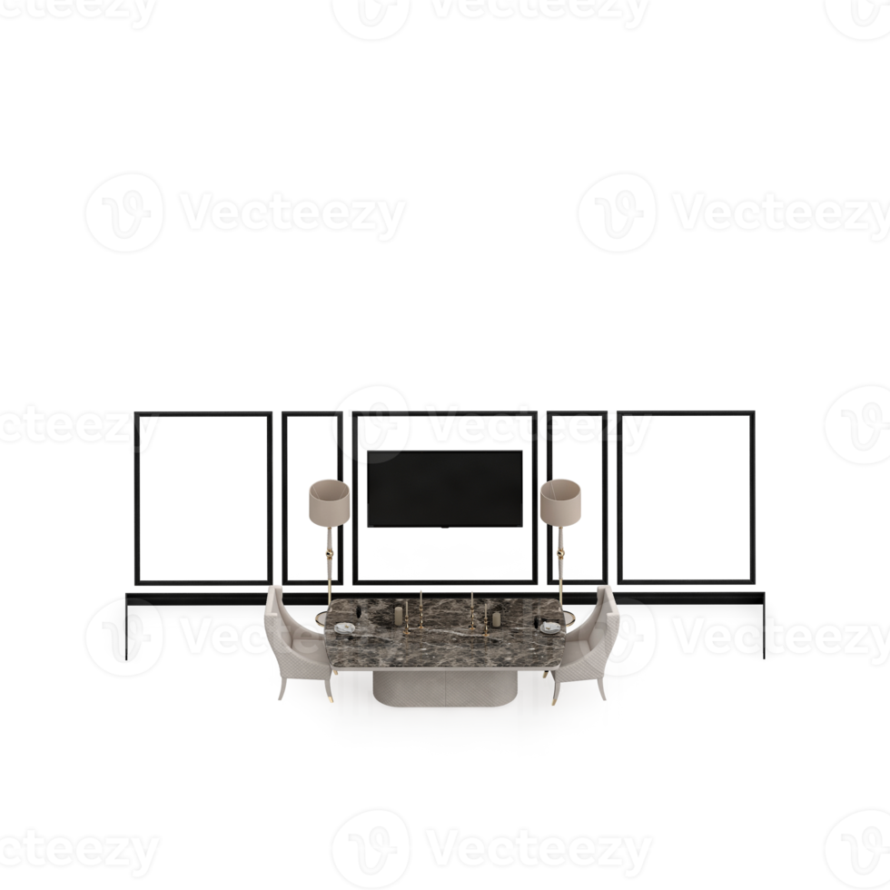 isometrisk tabell uppsättning perspektiv 3d framställa png