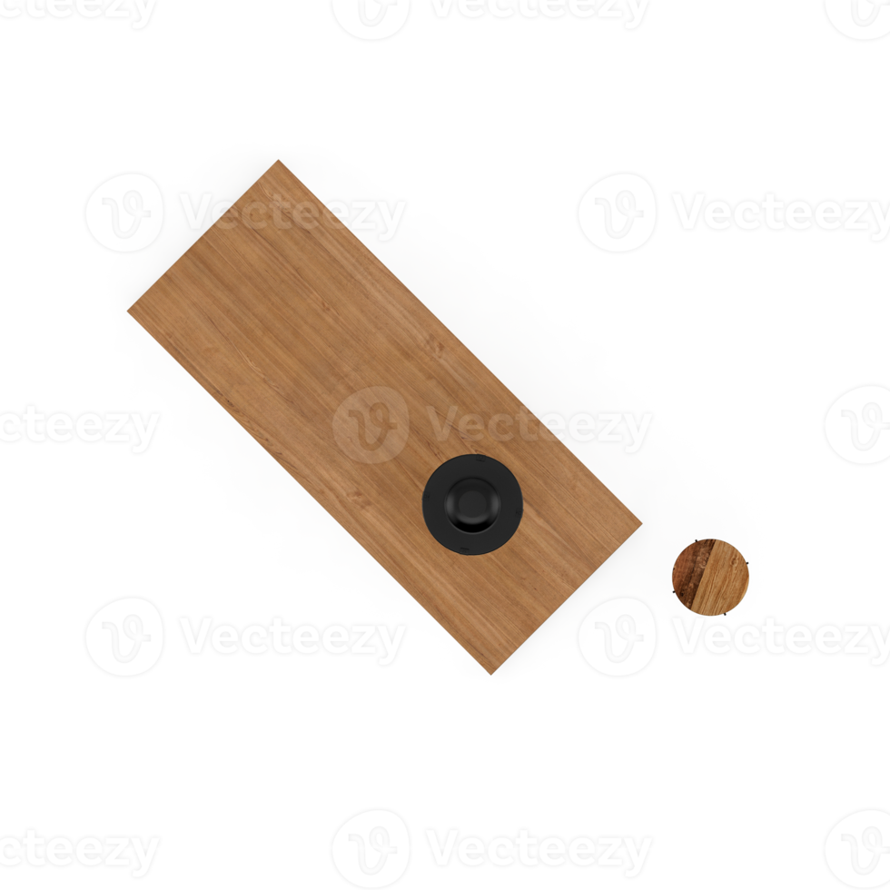 Isometric Table set Top 3D render png
