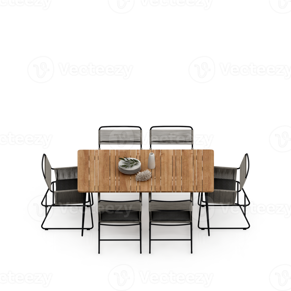 Isometric Table set Perspective 3D render png