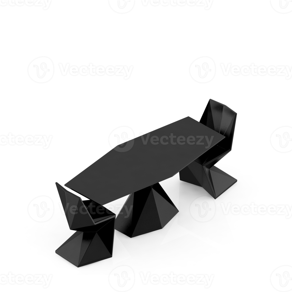 Isometric Table set Perspective 3D render png