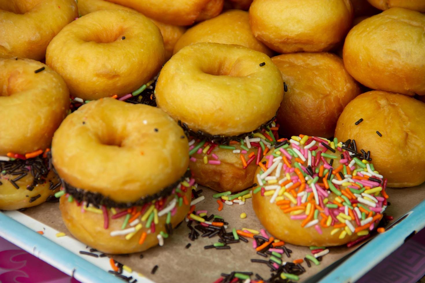 Traditional Indonesian cakes sold by street vendors, Linggang Bigung, West Kutai, East Kalimantan, Indonesia photo
