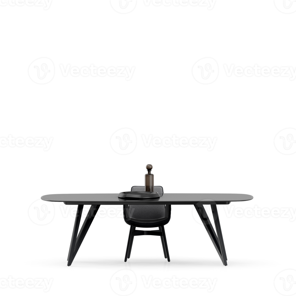 Isometric Table set front 3D render png