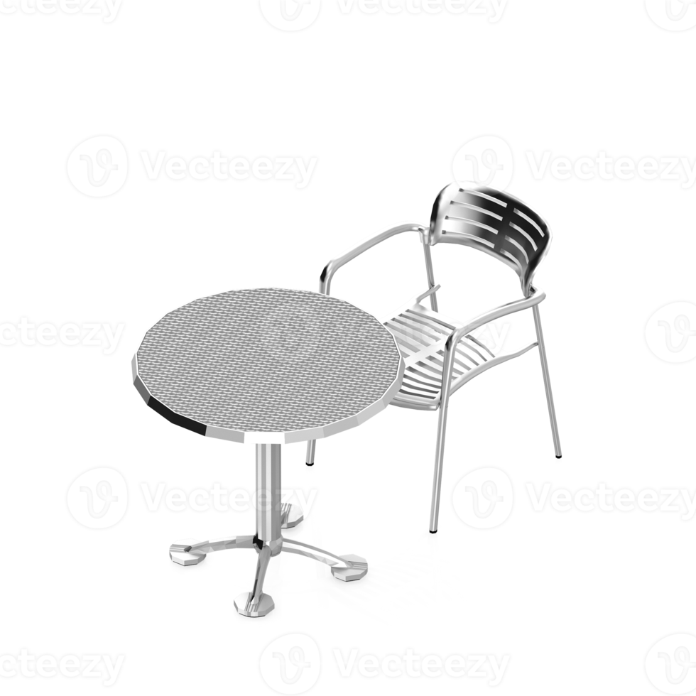 Isometric Table set Perspective 3D render png