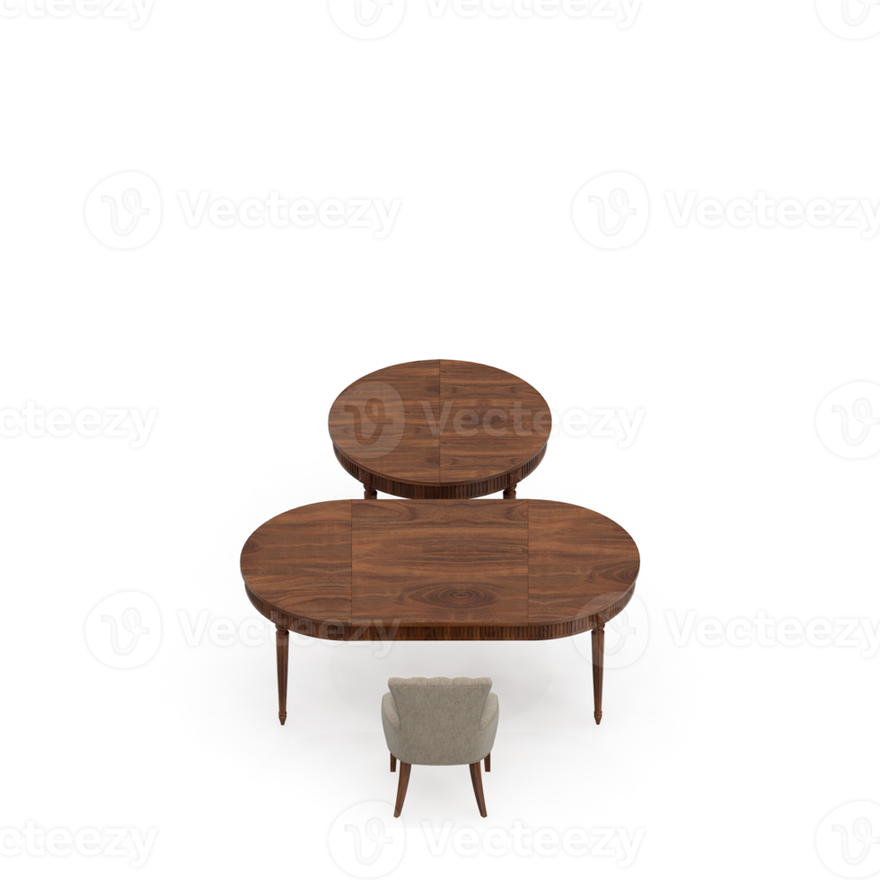 Isometric Table set Perspective 3D render png