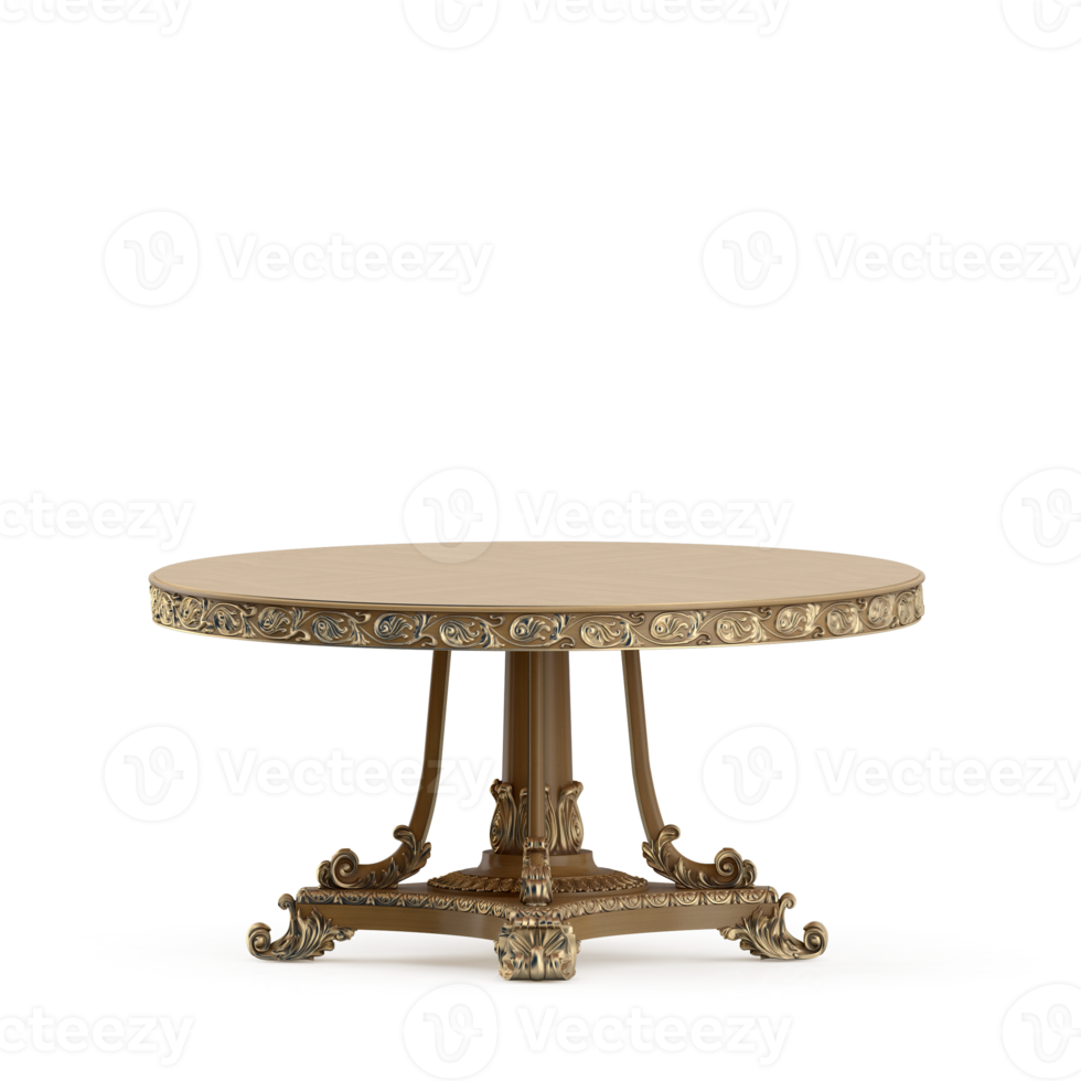 Isometric Table set front 3D render png