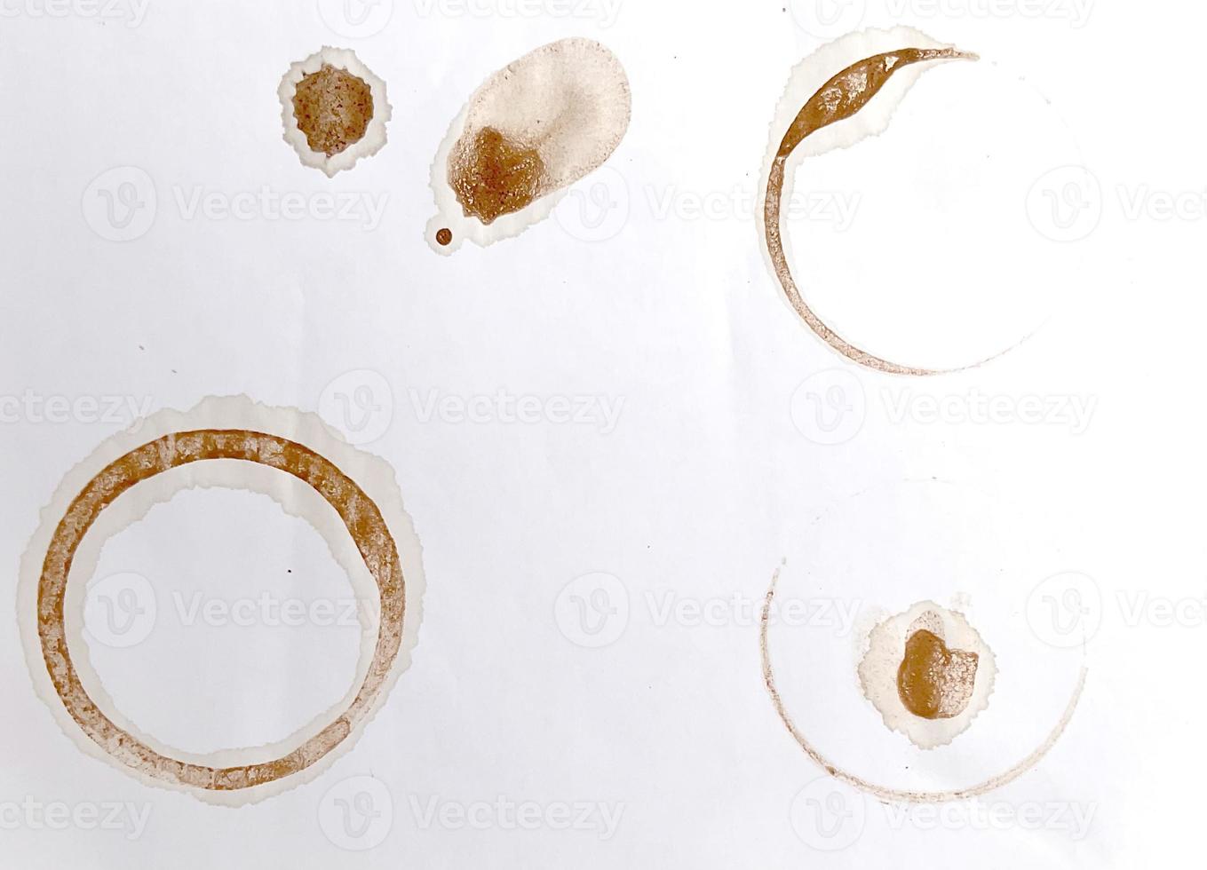 coffee cup ring stain on paper texture photo