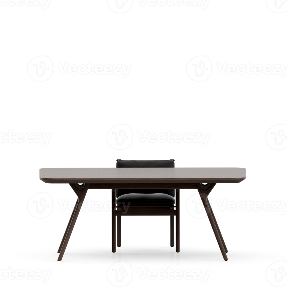 Isometric Table set front 3D render png