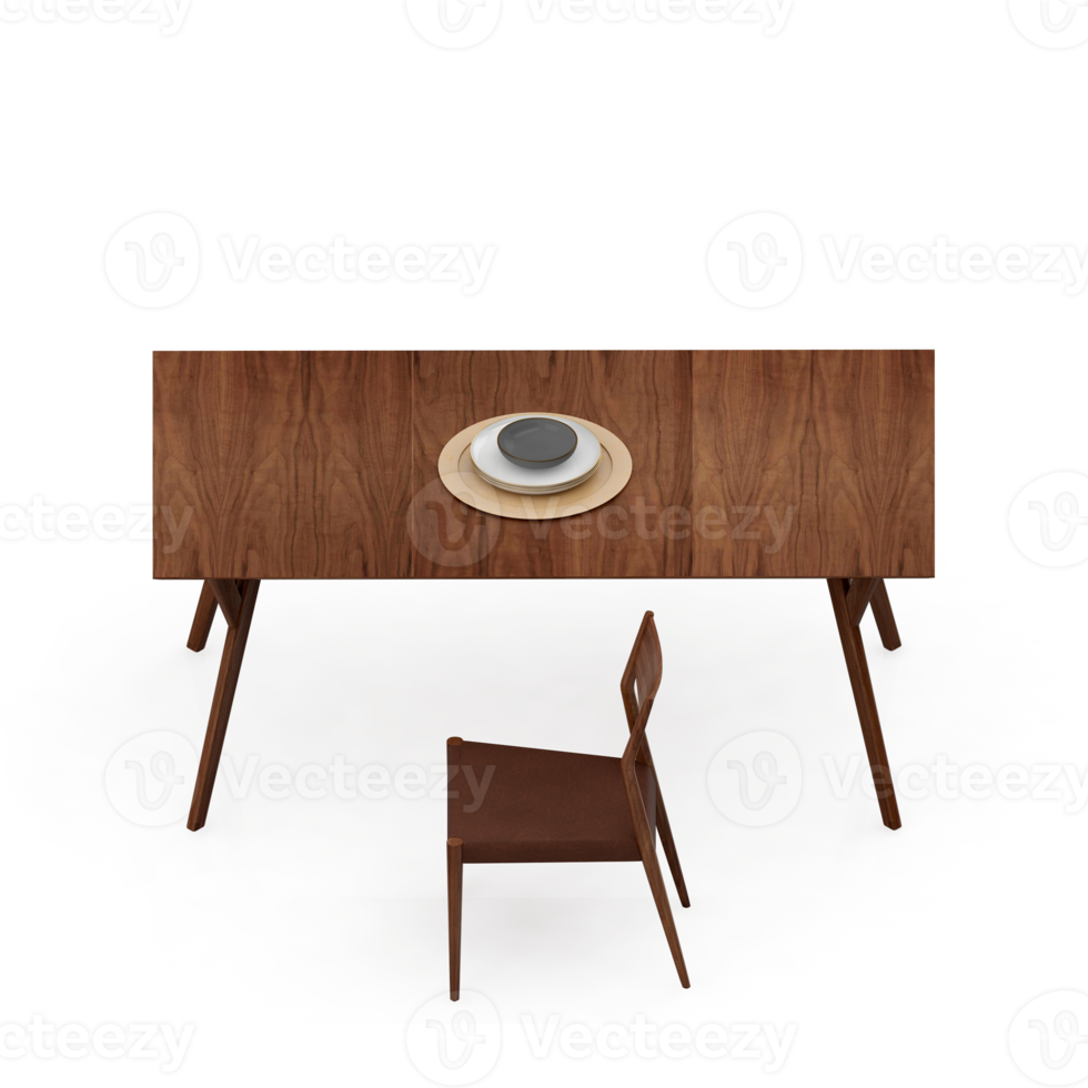 Isometric Table set Perspective 3D render png