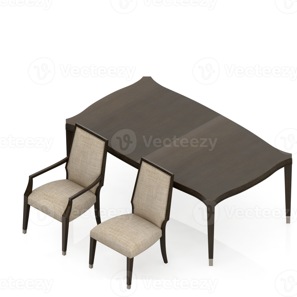 Isometric Table set Perspective 3D render png
