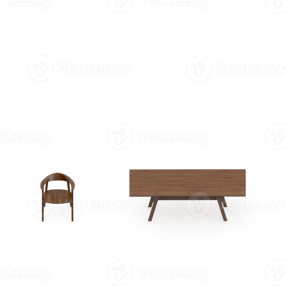 Isometric Table set Perspective 3D render png