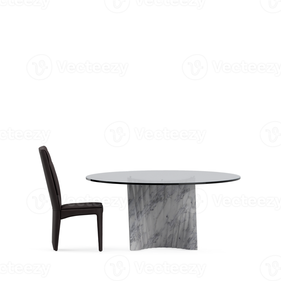 Isometric Table set front 3D render png